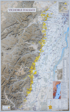 Poster wijngaarden wijnstreek Elsaz